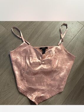Forever 21 Dusty Rose Satin Floral Cami